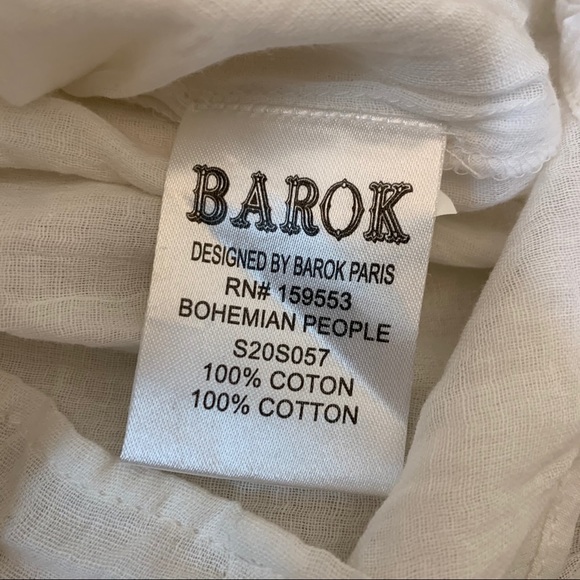 Barok linen ruffle lace shorts boho romper small - Picture 10 of 13